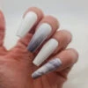White & Grey Press On Nails -Primal Shop whitegrey1